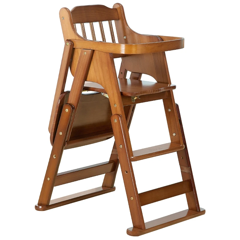 

Baby Dining Chair Children's Table Chair Portable Multifunctional Folding Solid Wood Dining Home