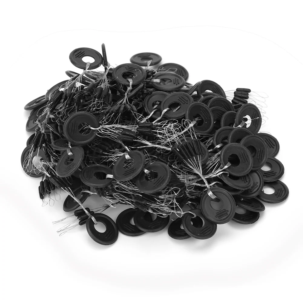 

100Pcs/Lot Rubber Fishing Bobber Stopper Float Sinker Cylinder Oval Buoy Float Stop (Cylinder) fishing