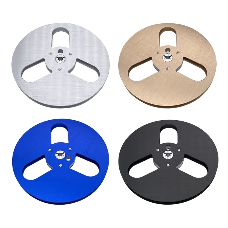 

7Inch Magnetic Tape Reel - 3 Holes Aluminium- Empty Tape Spool Aluminum-Alloy