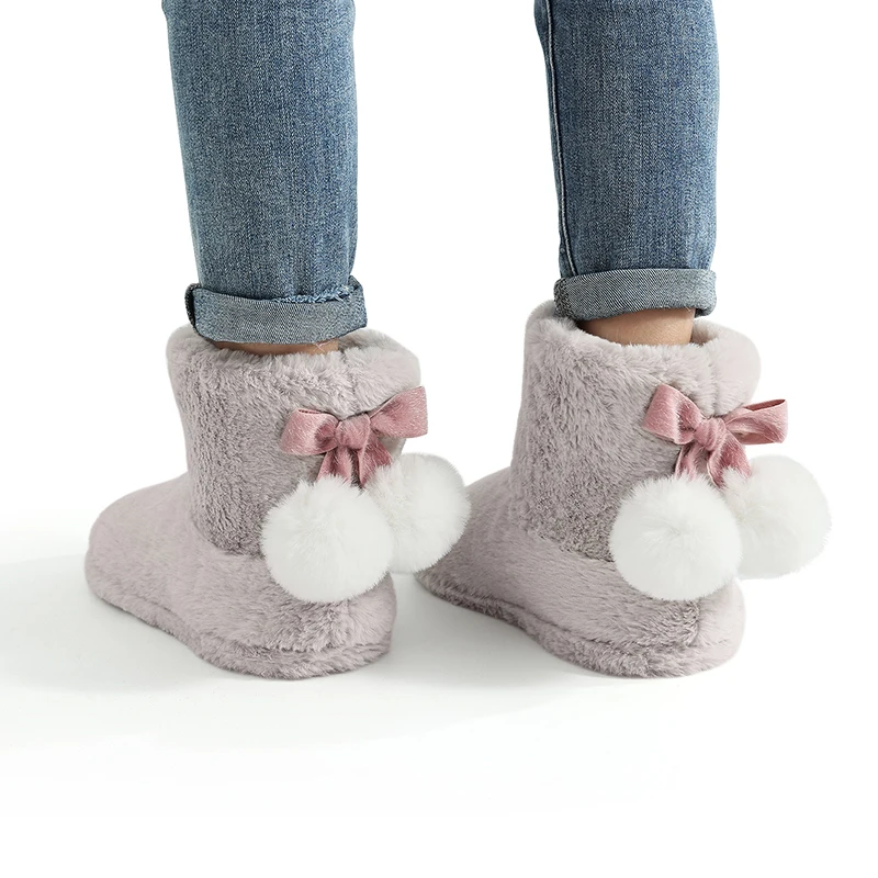 Женские зимние теплые ботинки Comwarm Нескользящие удобные женские мягкие плюшевые