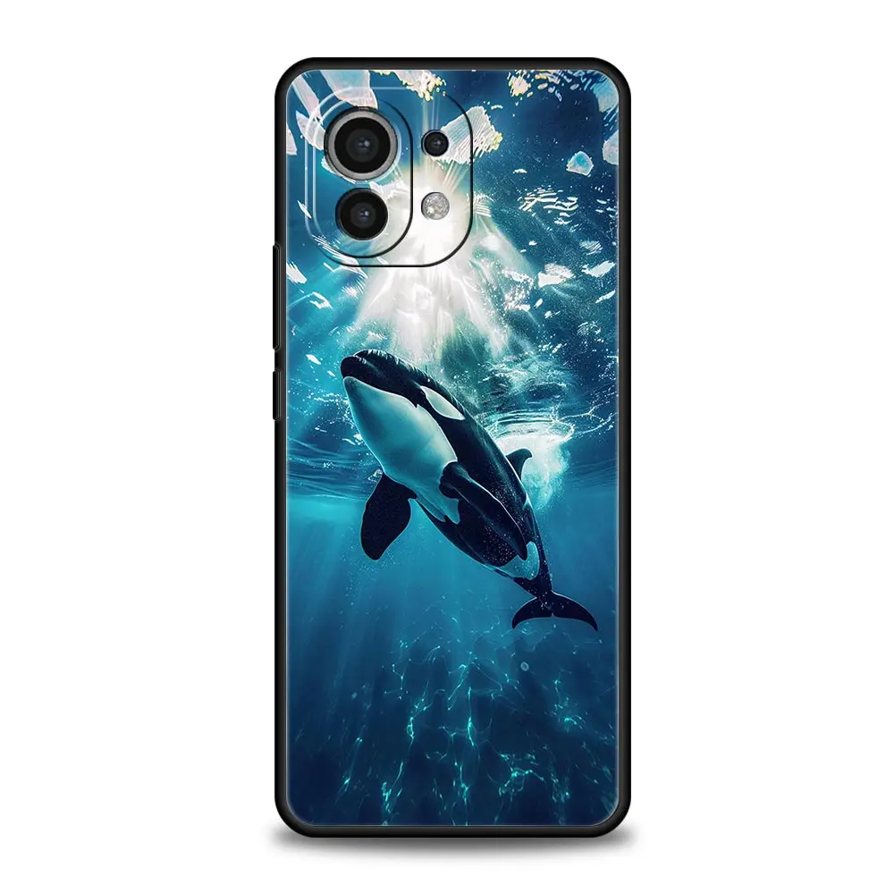 Phone Case For Xiaomi Mi 15 14 13 12 11 Lite 14T 13T 12T 11T Pro Poco X6 X5 M3 X3 F5 F4 Cover Orca ocean lovely killer whale