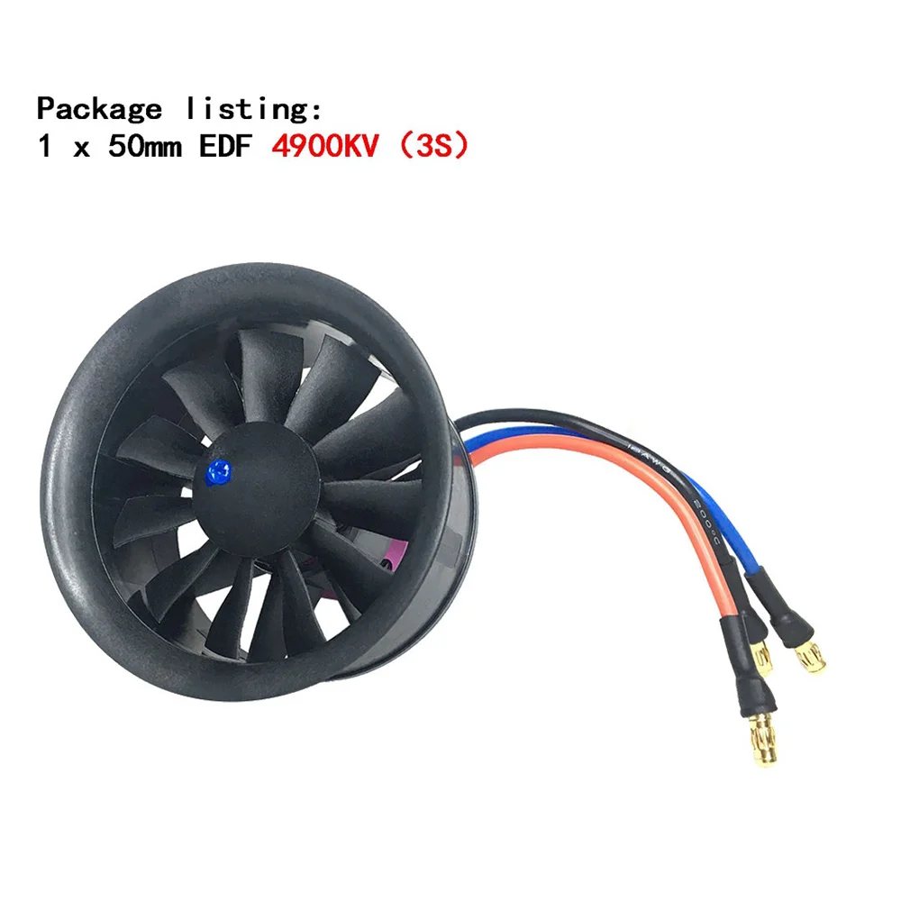 EDF 50 мм 4900KV 3S 11 лопастей RC Вентилятор Пропеллер с бесщеточным двигателем для JET