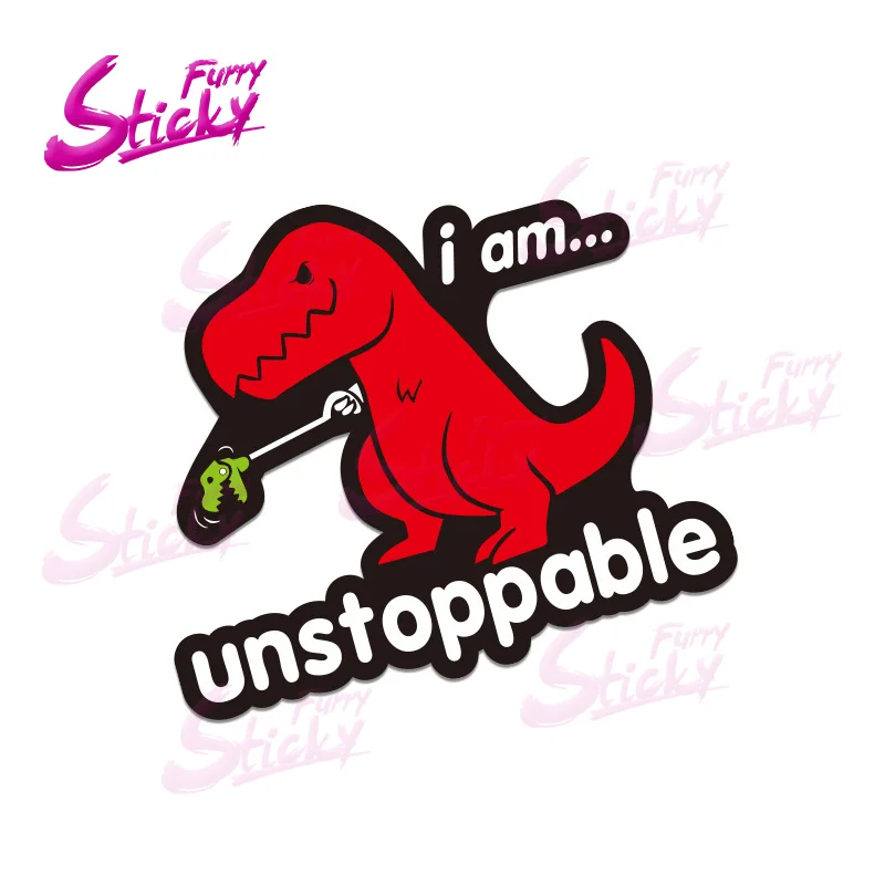 

Furry Sticky I Am Unstoppable Mark Car Sticker Decal Mini Cooper Car Accessories Bumper Helmet Trunk Mazda Stickers