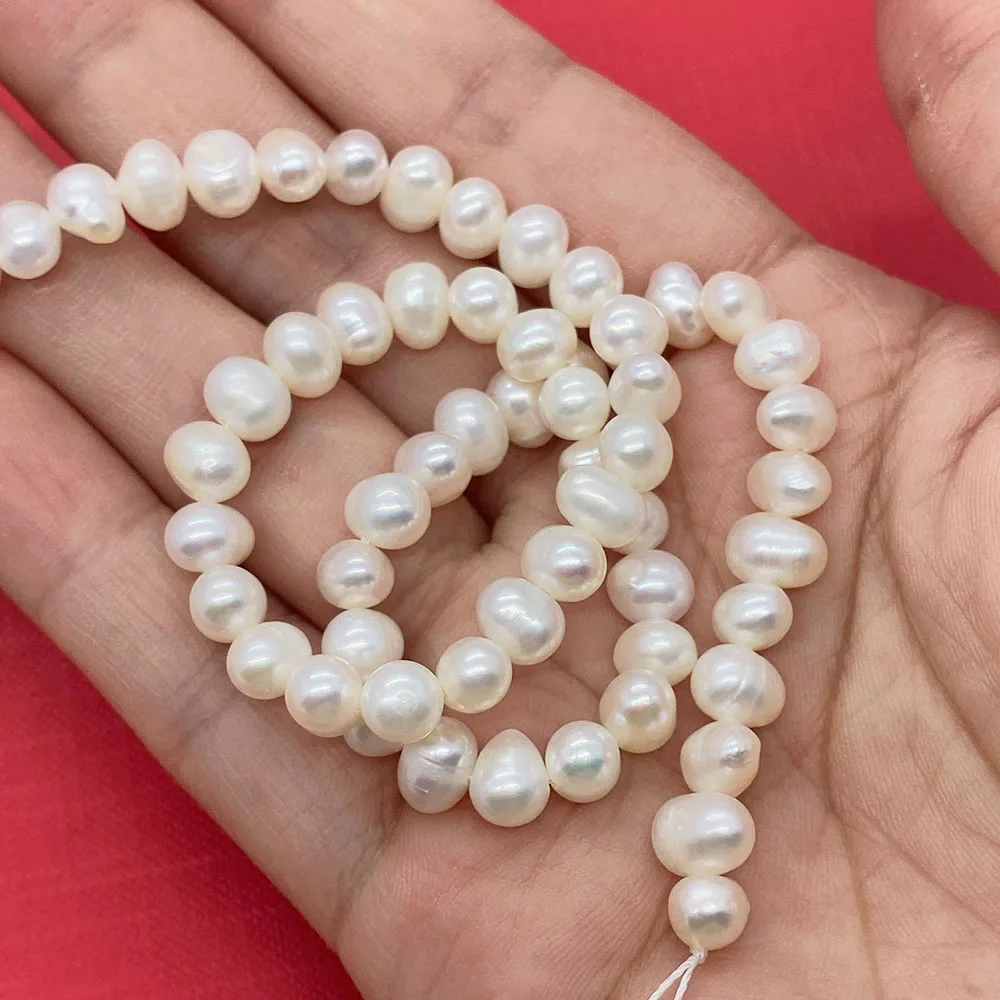 AAA Grade 100% Natural Freshwater Pearl Beads Potato Shape 2-4mm DIY Beads for Jewelry Making Bracelet Necklace Length/18cm