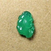 natural green chalcedony hand carved goldfish pendant fashion boutique jewelry men and women necklace gift accessories