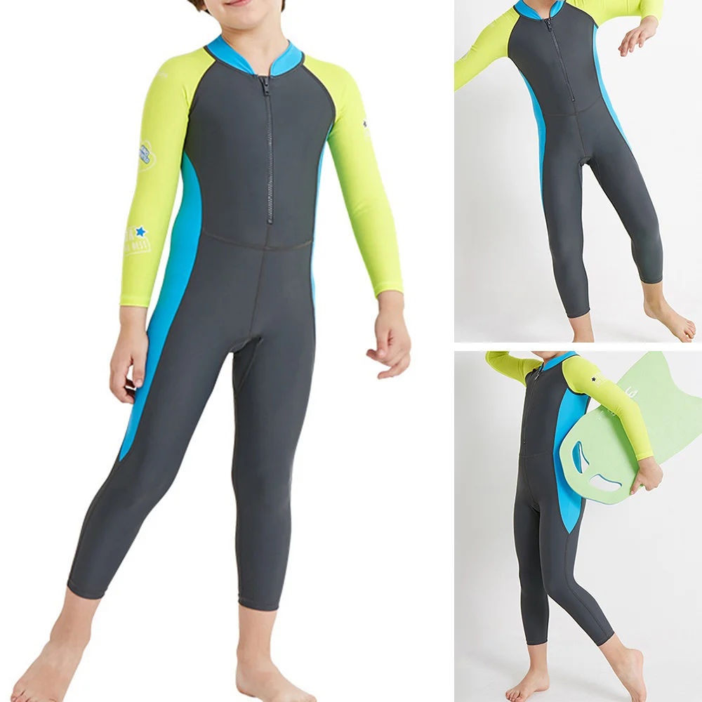 

One Piece Swimsuit Sun Protection Long Sleeve Snorkeling Clothing for Children Long Sleeve Wetsuit Sun Protection MC889