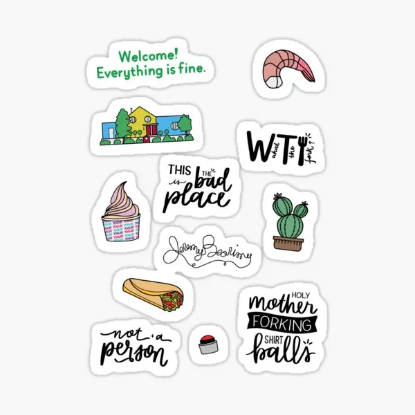 

5 шт. наклеек на стену «The Good Place Tv Show»