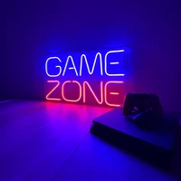 Game Zone LED Neon Sign Custom Gamer Light up Sign Neon Lights Gaming Room Wall Decoration Game Studio Luminous Signboard Logo