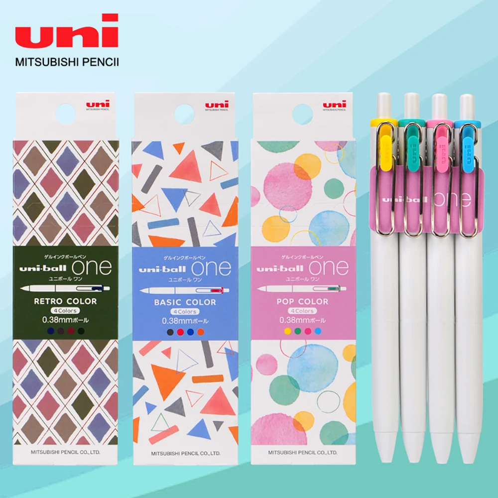 

Japan UNI Gel Pens Uni-ball One Set Small Thick Core Limited Quick-drying Press Ballpoint Pen UMN-S0.5/0.38mm Cute Stationery