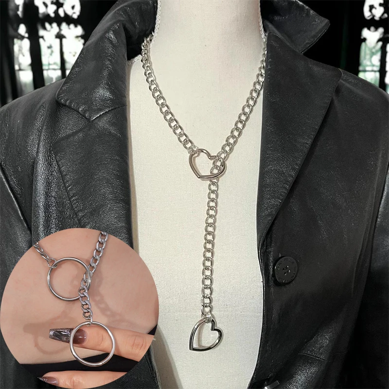 Женское ожерелье в форме сердца из нержавеющей стали