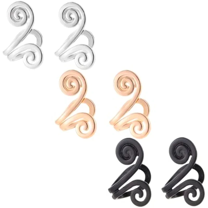 

3 Pairs Zunis Shiatsu Massage Earrings, Magnetic Slim Stud Earrings Non Pierced Shiatsu Rings, Stud Earrings for Men and Women