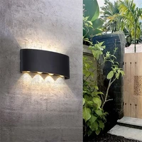 led waterproof wall lamp aluminum outdoor garden corridor porch lights bedroom living room sconces