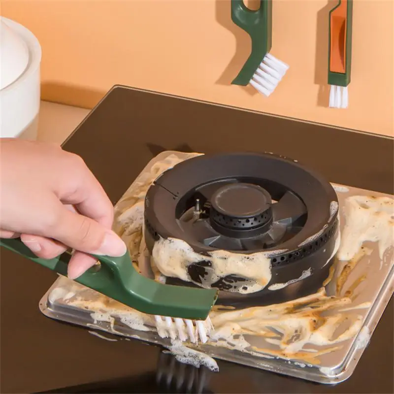 

Gap Brush Set Pp /pet Modern Hard Hair Household Multifunctional Cleaning Tools Stove Brush Green/ Yellow Wall Corner