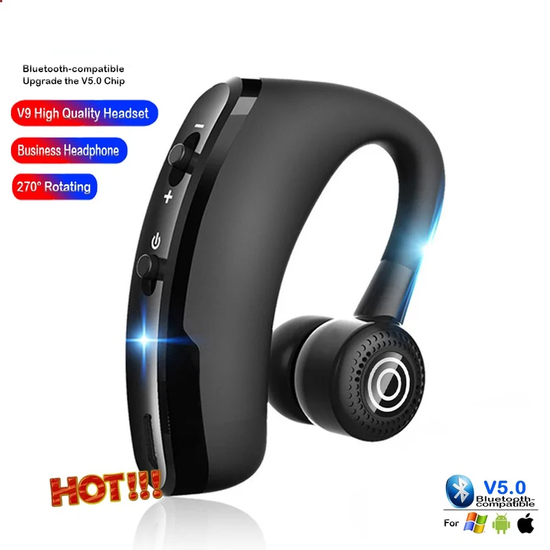 

Headphone V9 Bluetooth-compatible Earphone Hands-free Wireless Headset Noise Control With Microphone High Quality Stereo Audio
