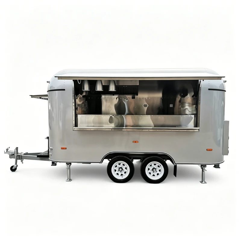 Фото Коммерческий мобильный фудтрак-прицеп, настраиваемый под продажу напитков и десертов, с простым управлением, для живописных мест и пляжей №3