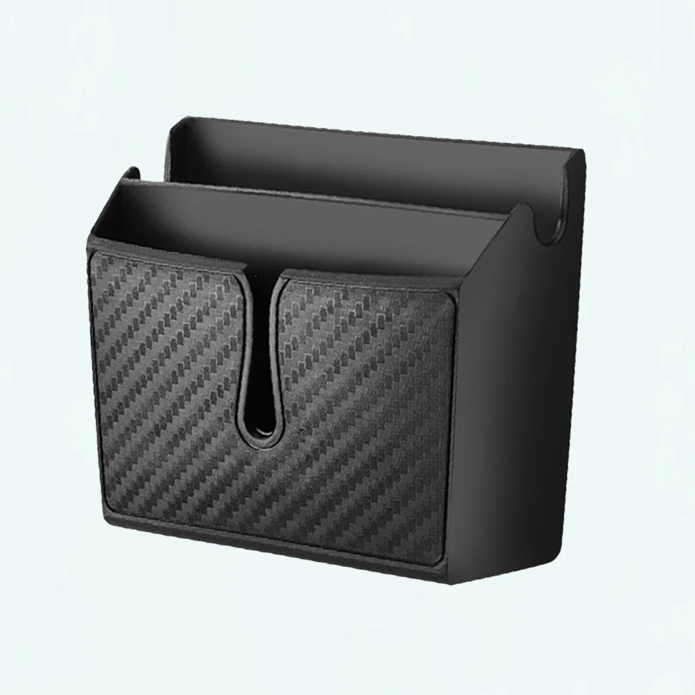 

Double Layer Car Organizer Self-adhesive Dashboard Armrest Door Pocket - Size S (Black)