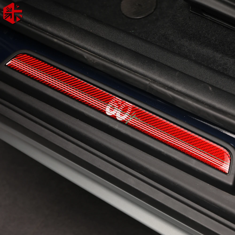 

4 шт. дверной порог Добро пожаловать пластина педаль Подножка протектор наклейки углеродного волокна крышка для MINI Cooper Countryman F60 аксессуары