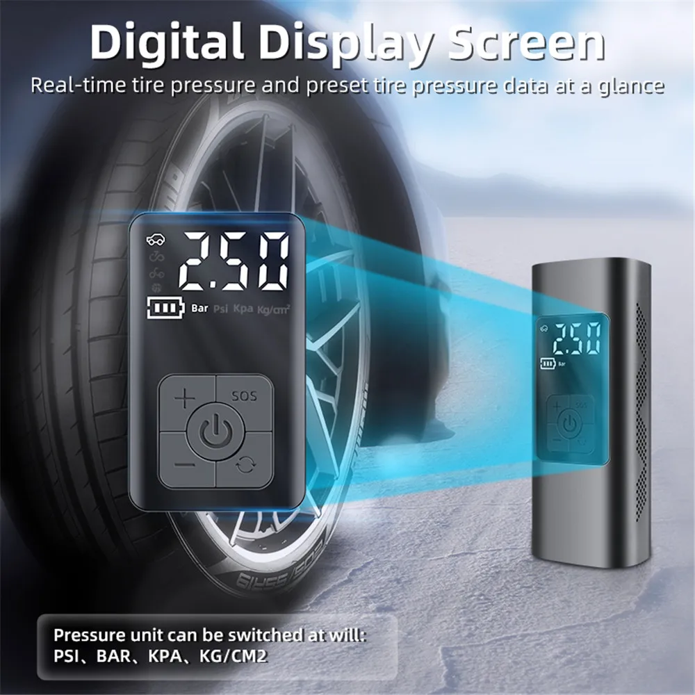 Воздушный насос для шин надувной дефлятор Автомобильный Электрический