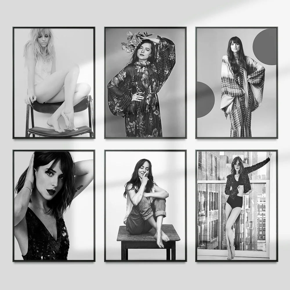 

Dakota Mayi Johnson Star Photo Poster Actress Fashion Model Wall Picture Print Canvas Painting Decor