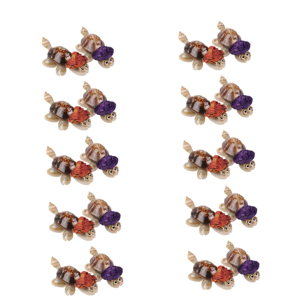 

Turtle Figurine Miniature Mini Shell Ornament Beads Sea Animal Sculptures Natural Cowrie Bead Statues Tortoise Centerpiece