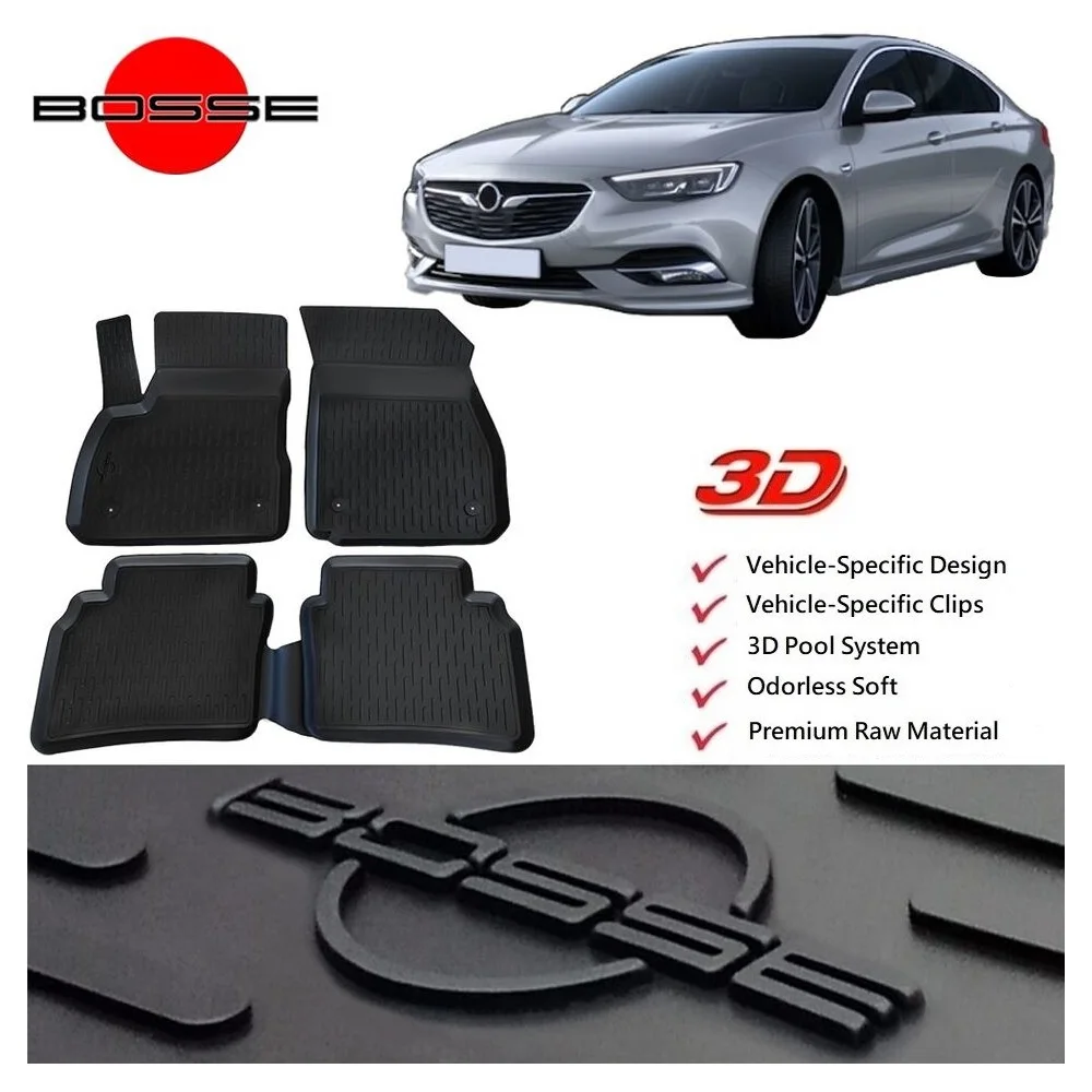 

3D Pool Car Mats for Opel Insignia Between 2017 2023 Auto Interior Carpet Protector Accessories Rubber Luxury Floor Non Slip