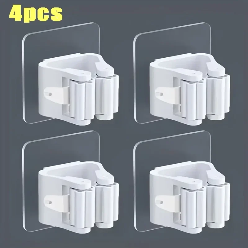 

Настенный органайзер для швабры серый ABS+ПВХ