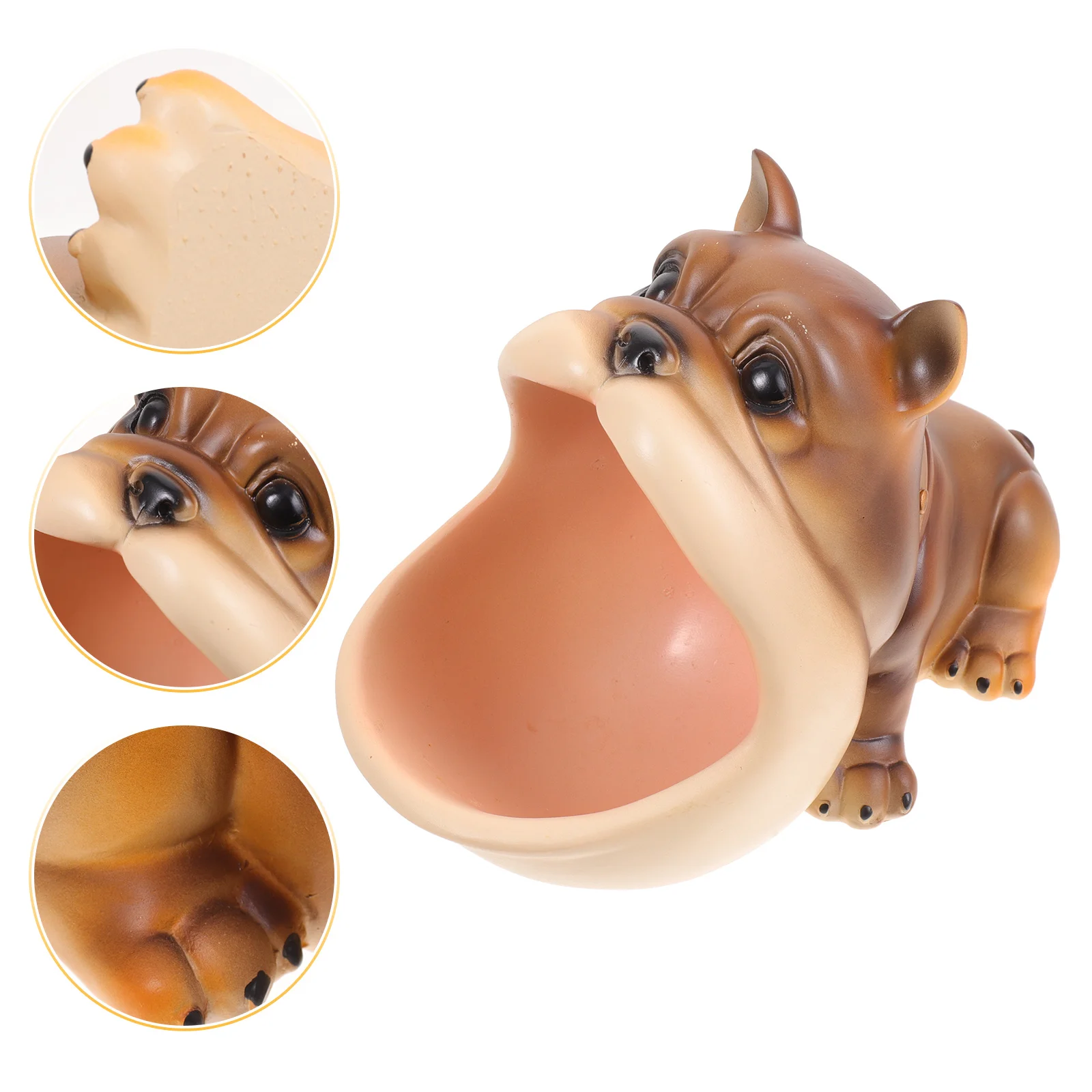 

Holder Tray Jewelry Key Dog Stand Bowl Trinket Dish Display Organizer Animal Resin Ring Entryway Table Ornament Big Mouth Plate