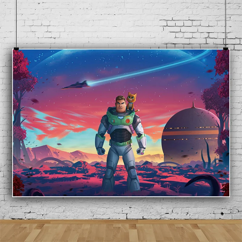 

Toy Story Buzz Lightyear Children's Birthday Decoration Photozone Custom Background Backdrop Wedding Party Supplies Decorations
