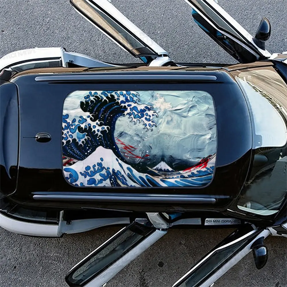 Хирургическая японская морская волна художественная наклейка на крышу