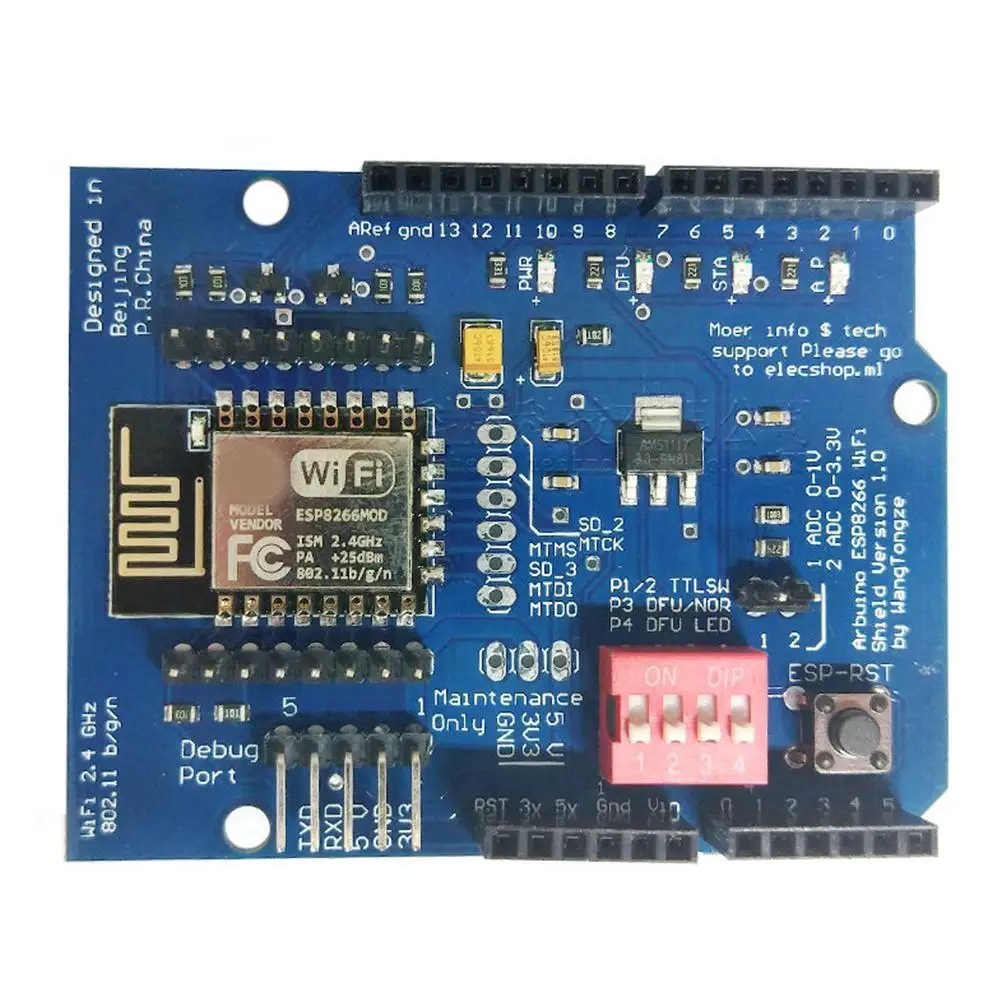 

ESP8266 Serial WiFi Expansion Board Shiled ESP-12E R3 Gpio Development Extension Board G2L6