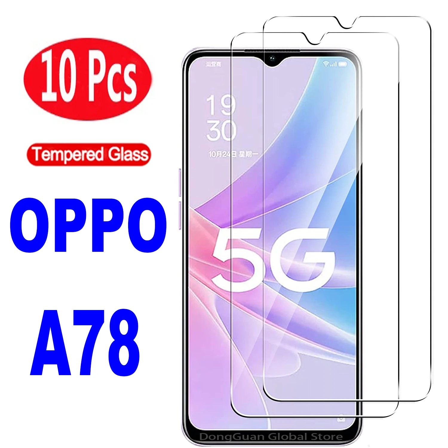 

10Pcs Protection Glass For OPPO A78 A77 A74 A94 A92 A93 A96 A16 A17 5G Find X3 X5 lite Tempered Screen Protective Glass