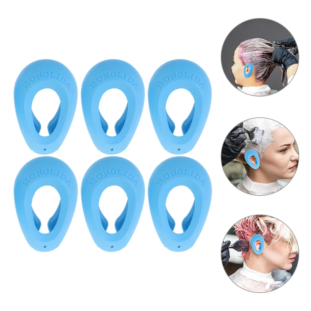 

3 Pairs Ear Cuffs Hair Coloring Earmuffs Protectors Dye Make up Covers Silica Gel for Woman Silicone Protection