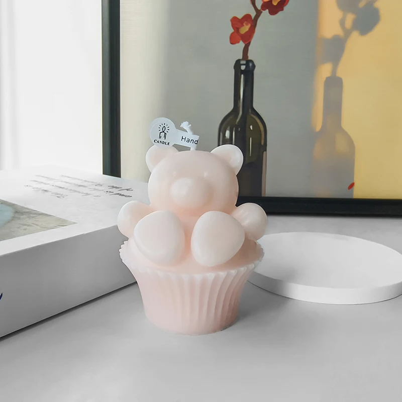 Симпатичная формочка для маффинов ручная работа мультяшный медведь