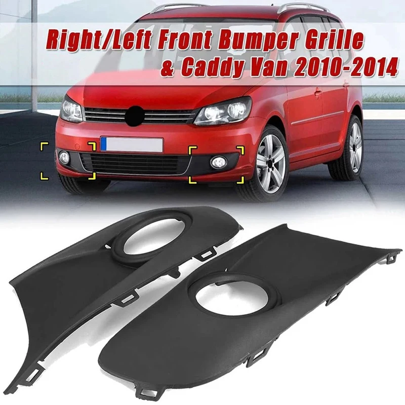 

Bumper Grille Fog Light Cover Fog Lamps Shade Front Bumper Grille For VW Touran CADDY 2010-2015 1T0853665P 1T0853666P