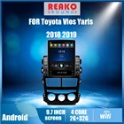 Автомобильный мультимедийный плеер для Toyota Vios Yaris 2018, 2019, 2 Din, 9,7 дюйма, 4G, Carplay, Tesla экран, GPS-навигатор, Android, Авторадио