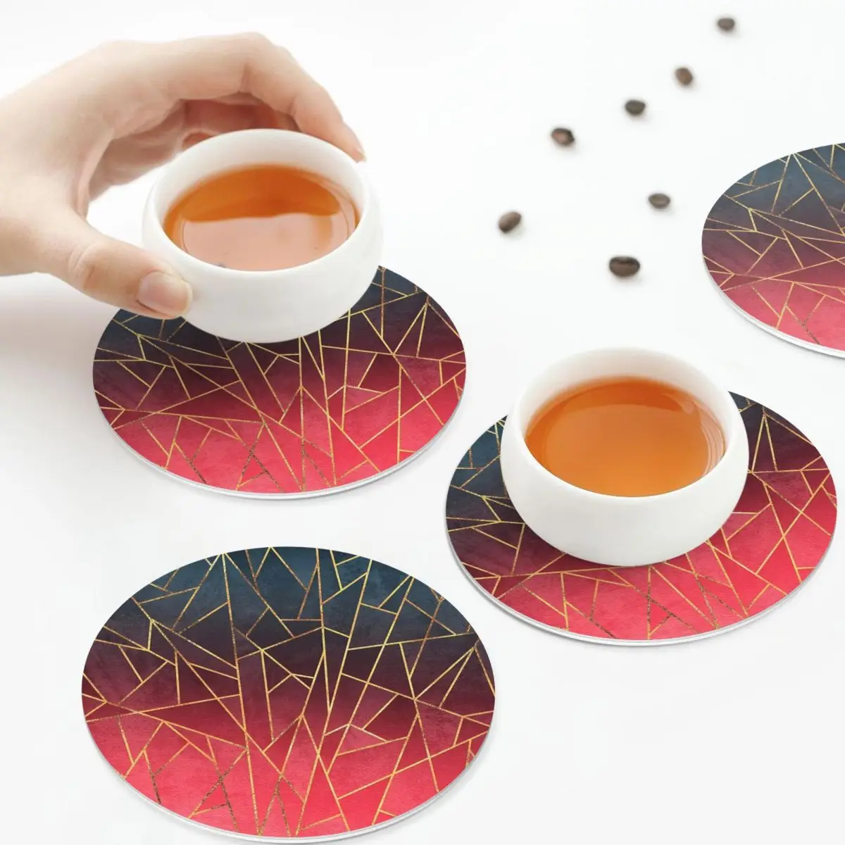 Подставки с эффектом омбре подставки из ПВХ и кожи нескользящий изоляционный