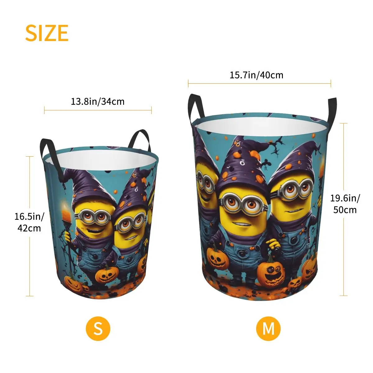 Корзина для белья на заказ Хэллоуин с миньонами