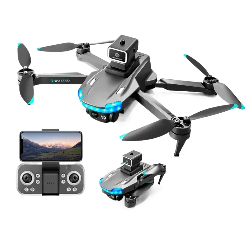 

S138 Dron Obstacle Brushless Optical Flow Rc Drones 4K Camera Drone Professional Fpv Wifi Quadcopter Remote Control Helicopter
