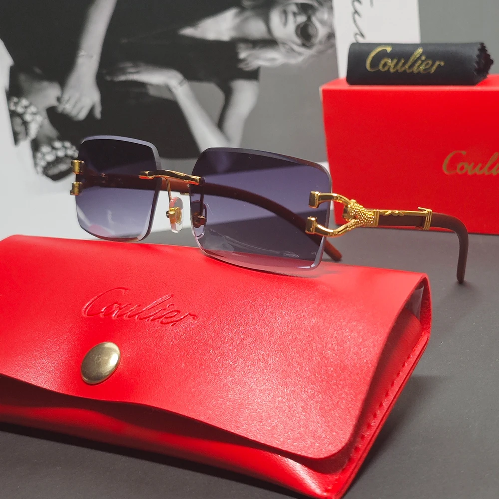 COULIER винтажные леопардовые роскошные солнцезащитные очки женские для вождения