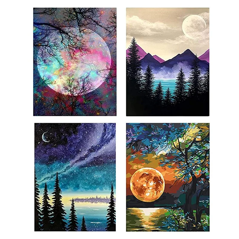 

Набор для алмазной живописи «Луна», 30 х40 см, 4 шт.