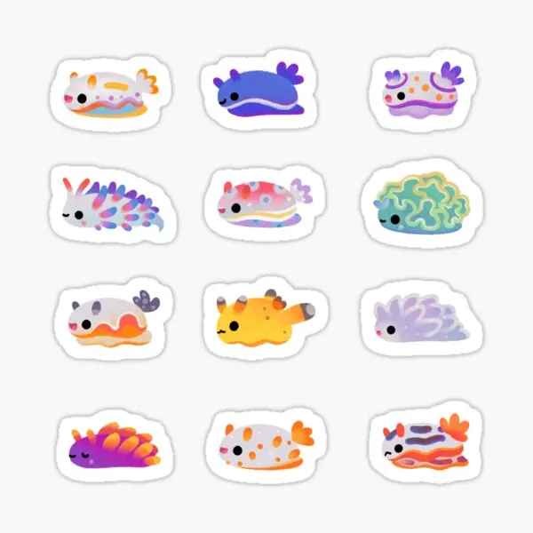 

Sea Slug Day 5PCS Stickers for Window Cute Art Room Cartoon Bumper Background Decor Water Bottles Home Stickers Decorations