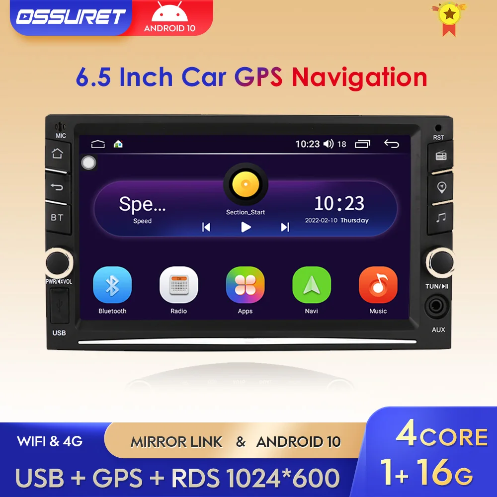 

Автомагнитола 2DIN, 6,5 дюйма, Android, GPS, Wi-Fi, USB