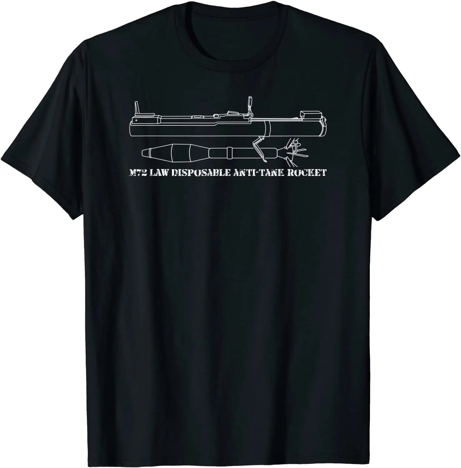 

M72 LAW Light Anti-Tank Weapon Blueprint T-Shirt 100% Cotton O-Neck Short Sleeve Casual Mens T-shirt Size S-3XL