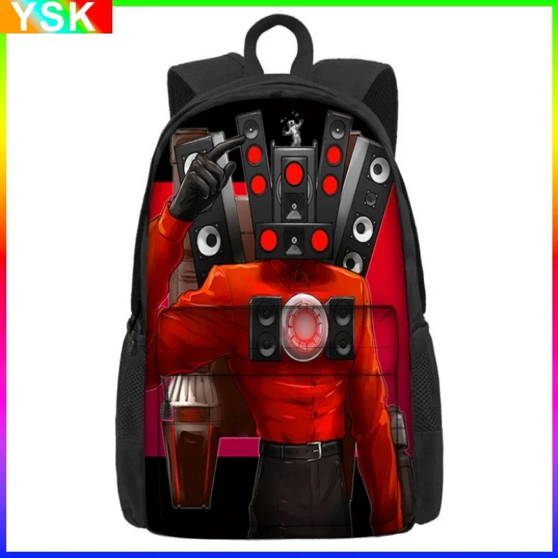 

Skibidi Toilet with Compartments Primary and Middle Students Schoolbag Backpack Girls Anime Kawaii Cartoon SchoolBag Mochila