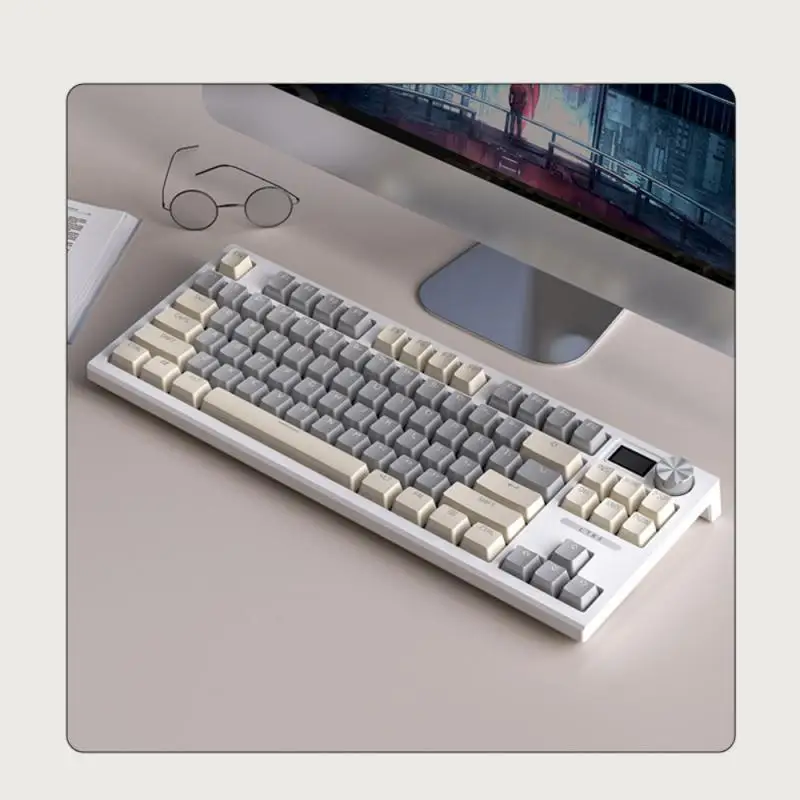

Проводная Механическая клавиатура Langtu LT84, трехрежимная, совместимая с RGB-подсветкой, 2,4 ГГц