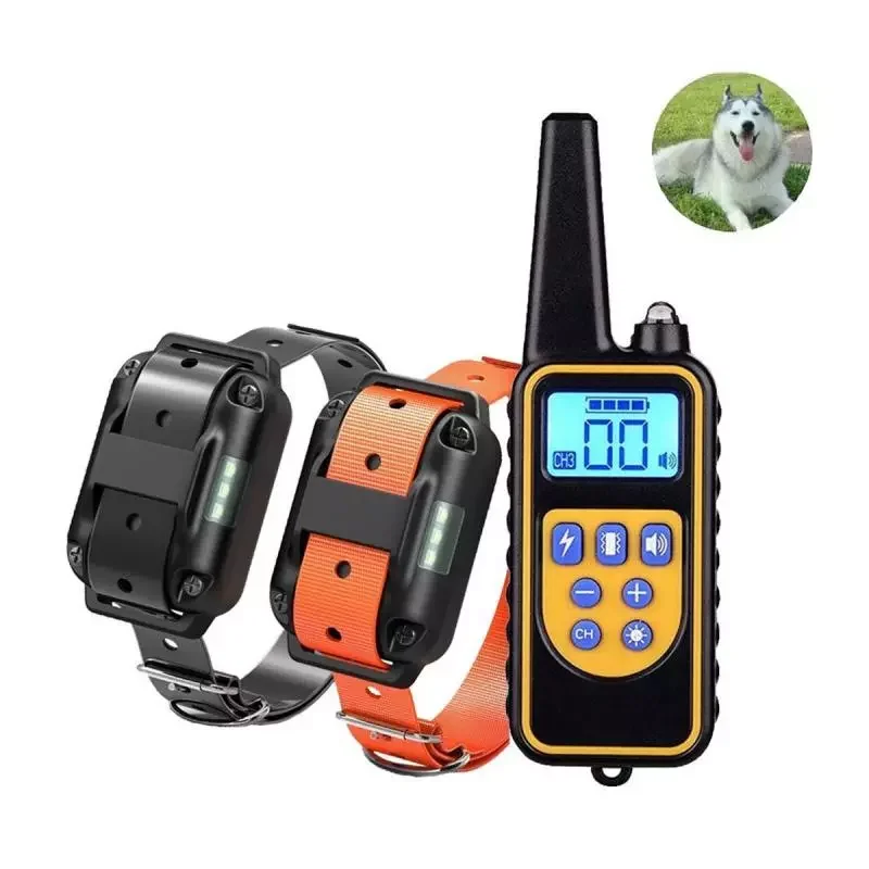 

800yd Electric Remote Dog Training Collar Waterproof Rechargeable LCD Display For All Size Beep Shock Vibration Mode