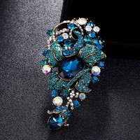 donia jewelry flower brooch bright rhinestone dress accessories women brooch turban pin gift coat accessories
