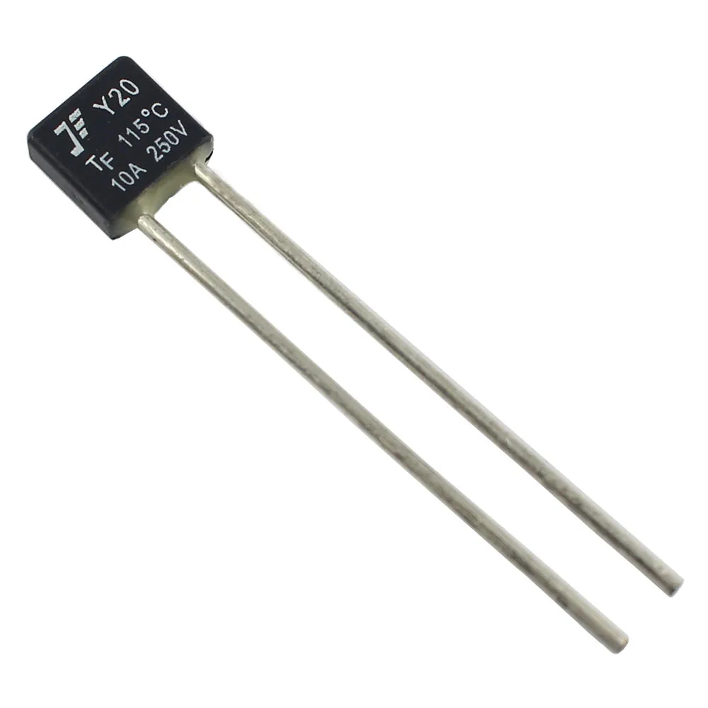 5pcs RH Y20 Thermal Fuse 115 Degree 250V 10A 15A Black Square Temperature Switch 115C | Fuses