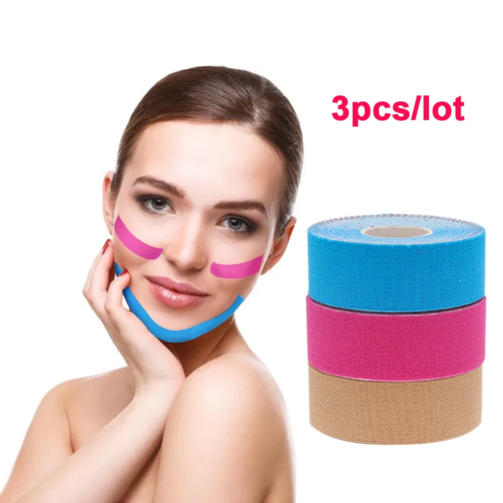 

3pcs/lot Kinesiology Tape For Face V Line Neck Eyes Lifting Wrinkle Remover Sticker Tape Facial Skin Care Tool Bandagem Elastica
