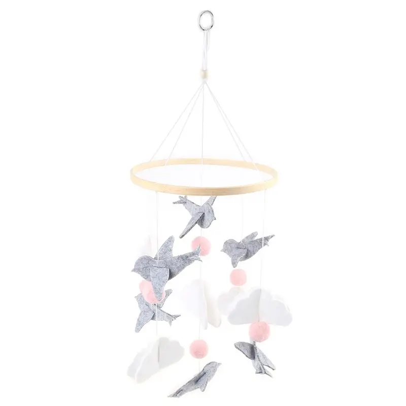 

Baby Crib Felt Ball Musical Mobile Rattle Infant Cot Wind Bed